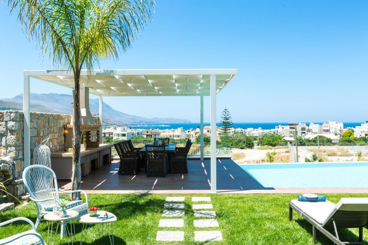 Villa Anemeli - Luxury Pool Villa With Gorgeous Seaview Kíssamos Dış mekan fotoğraf