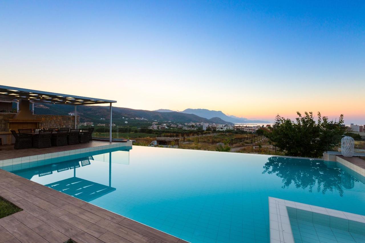 Villa Anemeli - Luxury Pool Villa With Gorgeous Seaview Kíssamos Dış mekan fotoğraf